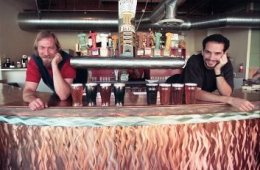 Joe Bisacca (r) and some random person, Elysian partners who sold out to AB